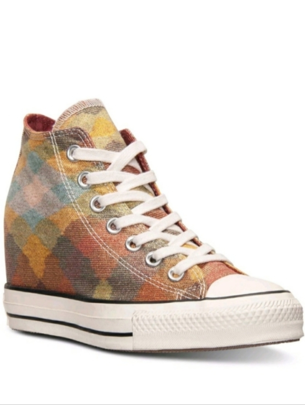 Missoni X Converse Hidden Heel Wedge Pastel Lux Wedges Sneakers Hi High Tops 8